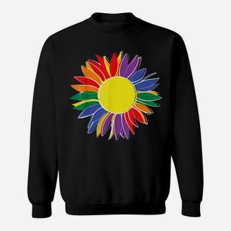 Lgbt Pride Sunflower Gay Love Sweatshirt - Monsterry AU