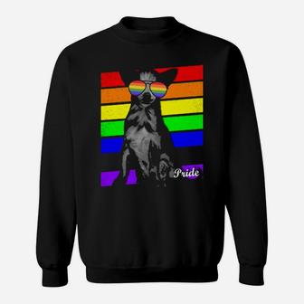 Lgbt Rainbow Flag Gay Pride Chihuahua Sweatshirt - Monsterry