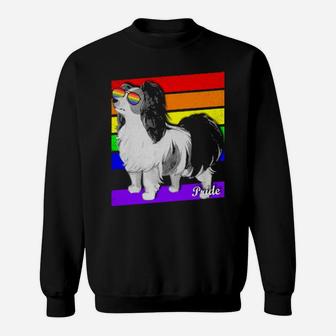Lgbt Rainbow Flag Gay Pride Papillon Sweatshirt - Monsterry CA