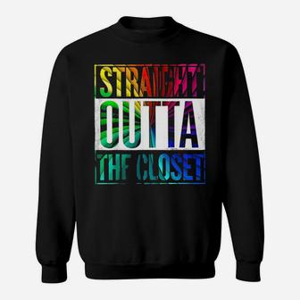 Lgbt Straight Outta The Closet Sweatshirt - Monsterry
