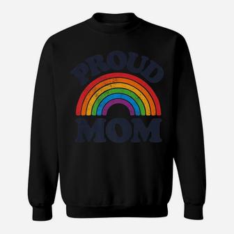 Lgbtq Proud Mom Gay Pride Lgbt Ally Rainbow Mother's Day Sweatshirt | Crazezy