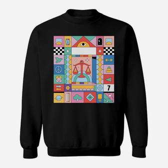 Libra Colourful Zodiac Sign Horoscope Astrology Astrological Sweatshirt Sweatshirt | Crazezy DE
