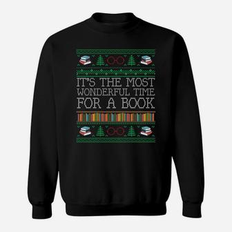 Librarian Books Reading Ugly Christmas Sweaters Sweatshirt Sweatshirt | Crazezy CA