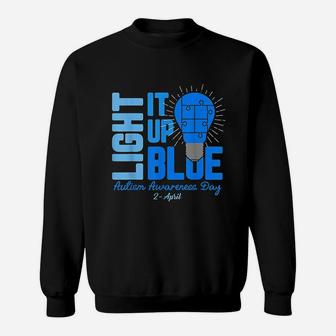 Light It Up Blue Autism Awareness Sweatshirt - Thegiftio UK