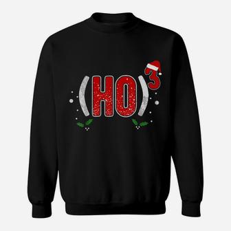 Lighting Santa Ho Ho3 Cubed Math Teacher Christmas Sweatshirt | Crazezy