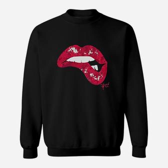 Lips Off Biting Lip Sweatshirt | Crazezy UK