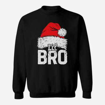 Little Brother Santa Christmas Family Matching Xmas Boys Sweatshirt | Crazezy UK
