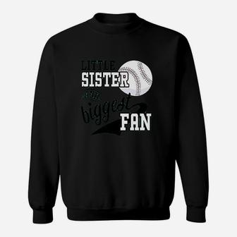 Little Sister And Biggest Fan Sweatshirt | Crazezy