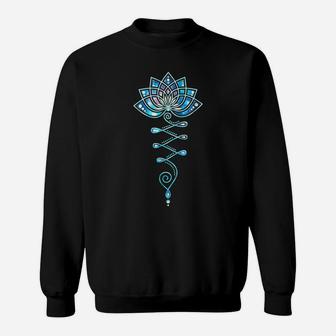 Lotus Flower Unalome Yoga Meditation Awareness Zen T-Shirt Sweatshirt | Crazezy