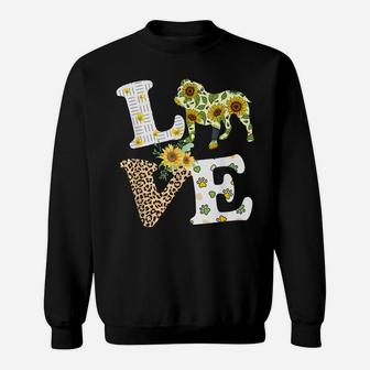 Love Bulldogs English Funny Bulldog Mom Life Floral Flower Sweatshirt | Crazezy