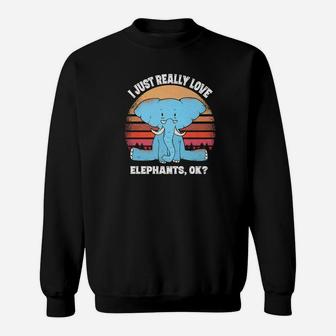 Love Elephan For Women And Girls Elephants Gifts Tees Sweatshirt - Thegiftio UK