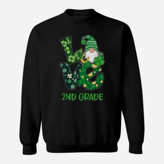 Love Gnome 2Nd Grade St Patricks Day Teacher Or Student Sweatshirt | Crazezy
