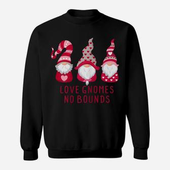 Love Gnomes No Bounds Cute Gnome Valentine's Day Gift Women Sweatshirt | Crazezy UK