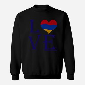 Love Heart Armenia Country Flag Lovers Sweatshirt - Seseable