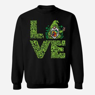 Love Irish Gnome Tie Dye Shamrock St Patrick Day Hippie Gift Sweatshirt | Crazezy DE
