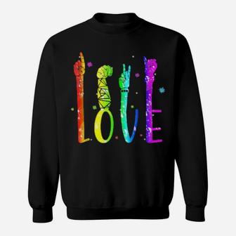 Love Lgbt Pride Sweatshirt - Monsterry