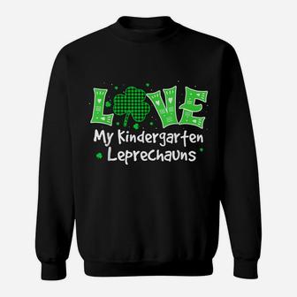 Love My Kindergarten Leprechauns St Patrick Day Teacher Gift Sweatshirt | Crazezy AU