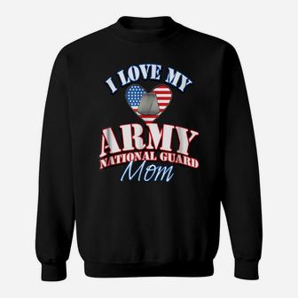 Love My Us Army National Guard Mom Shirt Dog Tag Mothers Day Sweatshirt | Crazezy UK