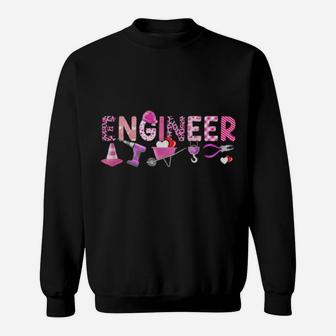 Love Pink Engineer Happy Valentine Day Awesome Funny Sweatshirt - Monsterry CA