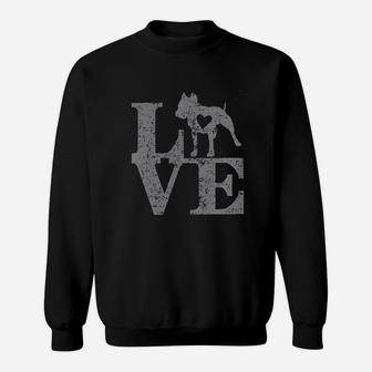 Love Pit Bull Dog Sweatshirt | Crazezy