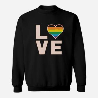 Love Rainbow Heart Sweatshirt | Crazezy