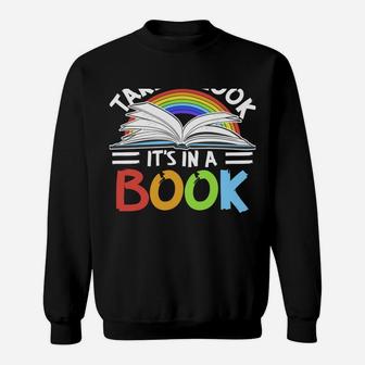 Love Reading Love Rainbows Gift Retro Rainbow Design Design Sweatshirt | Crazezy UK