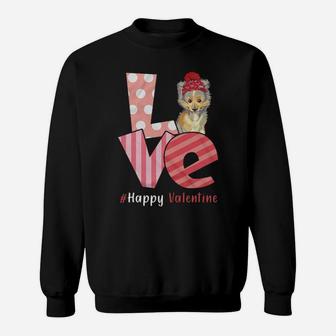 Love Shetland Sheepdog Happy Valentine Day Awesome Sweatshirt - Monsterry