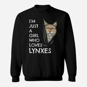 Luchs Outfit Women's Girls Animal Lovers Gift Lynx Sweatshirt | Crazezy