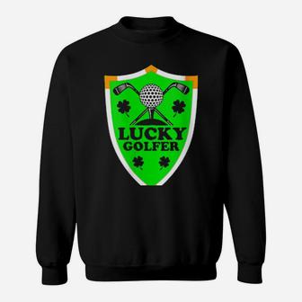 Lucky Golfer Irish Shamrock Golf St Patrick's Day Sweatshirt - Monsterry DE