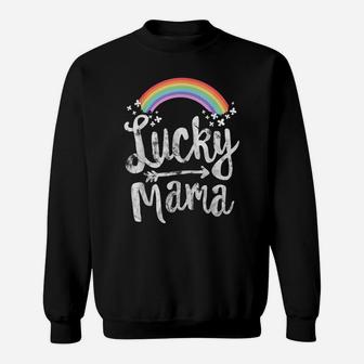 Lucky Mama Family St Patricks Day Mom Mother's Day Sweatshirt | Crazezy
