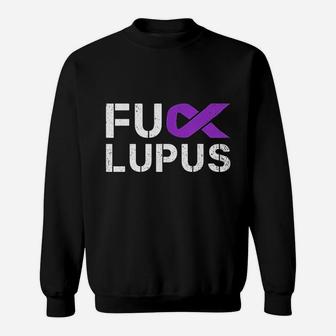 Lupus Awareness Month Purple Ribbon Sweatshirt - Thegiftio UK