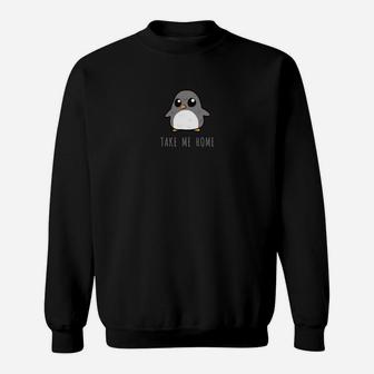 Lustiges Alien Take Me Home Schwarzes Sweatshirt, Ufologie Fans Design - Seseable