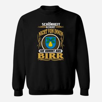 Lustiges Bier-Slogan Sweatshirt Schönheit & Bier, Schwarz - Seseable