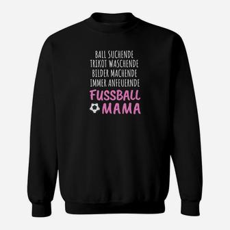 Lustiges Fußball Mama Sweatshirt, Supportive Mutter Trikot Pflege - Seseable