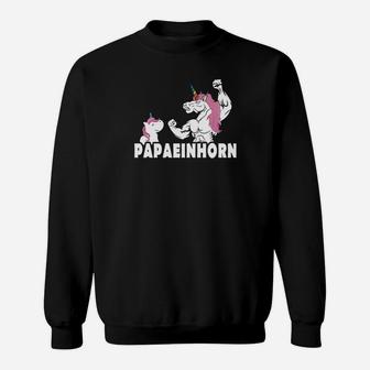 Lustiges Papa-Einhorn Sweatshirt für Herren, Perfekt als Vatertagsgeschenk - Seseable