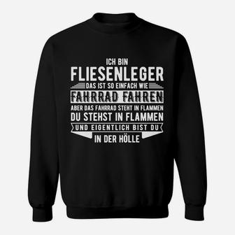 Lustiges Sweatshirt für Fliesenleger mit Spruch, Humorvolles Handwerker-Sweatshirt - Seseable