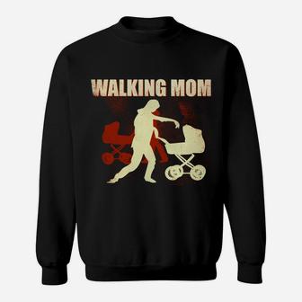 Lustiges Zombie-Mom Walking Sweatshirt, Mutter-Design Sweatshirt - Seseable