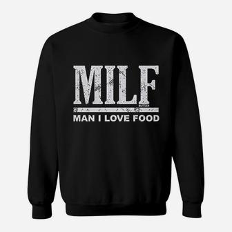 M Ilf - Man I Love Food Ladies Sweatshirt | Crazezy