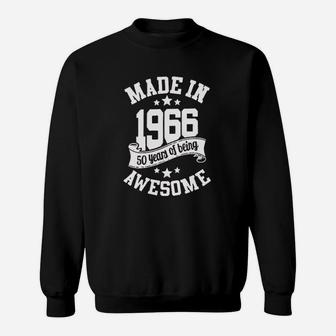 Made In 1966 55 Years Of Being Awesome Sweatshirt | Crazezy CA