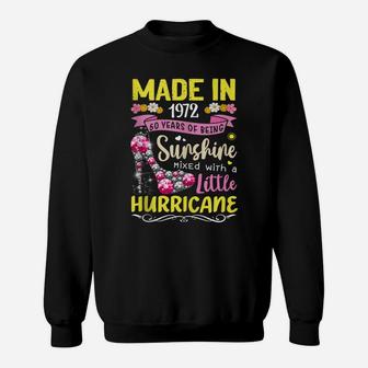 Made In 1972 50 Year Old Gift 50Th Birthday Girl Queen Mom Sweatshirt | Crazezy
