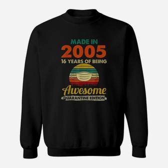 Made In 2005 16 Years Old 16Th Birthday Sweatshirt | Crazezy