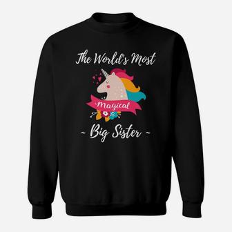 Magical Unicorn Big Sister Gifts - Fun Big Sister Unicorns Sweatshirt | Crazezy UK