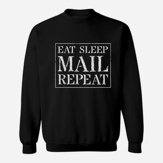 Mailman Gift Eat Sleep Mail Repeat Sweatshirt - Thegiftio UK