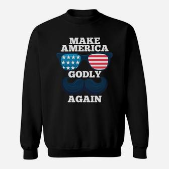Make America Godly Again Funny Beard Sweatshirt - Thegiftio UK