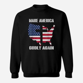 Make America Godly Again Graphic Usa Sweatshirt - Thegiftio UK