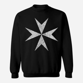 Maltese Cross Knights Hospitalier Malta Crusades Sweatshirt Sweatshirt | Crazezy