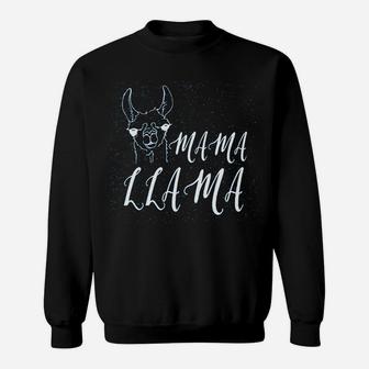 Mama Llama White Sweatshirt | Crazezy