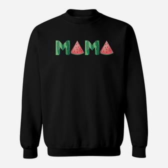 Mama Watermelon Funny Summer Fruit Gift Sweatshirt | Crazezy CA