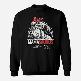 Mamasaurus T Rex Dinosaur Funny Mama Saurus Family Matching Sweatshirt | Crazezy CA