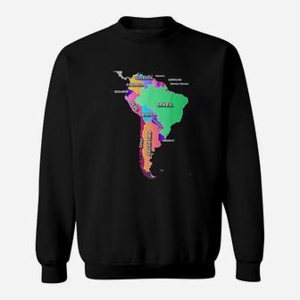 Map Of South America Sweatshirt - Thegiftio UK